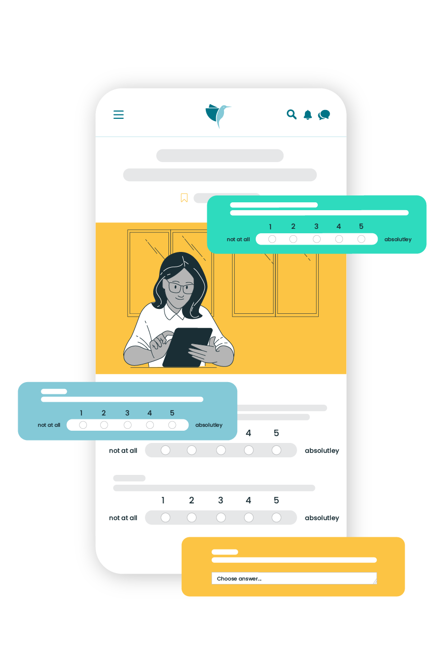 screenshot of Blue Colibri App